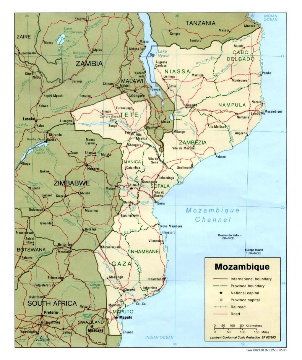 نقشه از موزامبیک نقشه دقیق