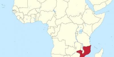نقشه از موزامبیک آفریقا